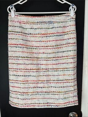 J. Crew Rainbow Bouclé No. 2 Pencil Skirt Size: 8 Length: 22.5”